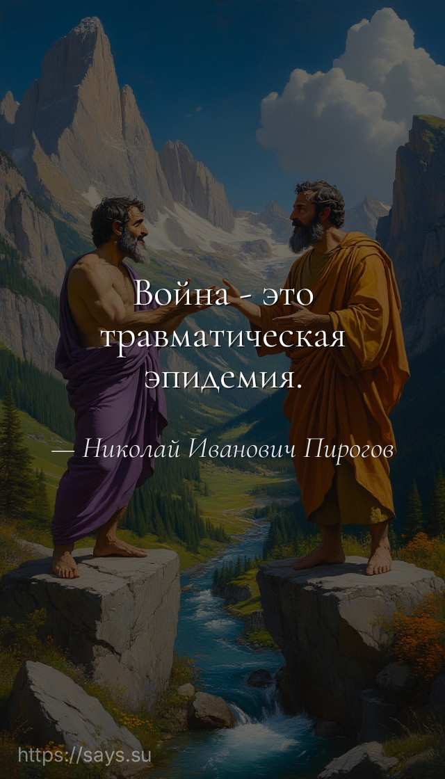 Война - это травматическая эпидемия.