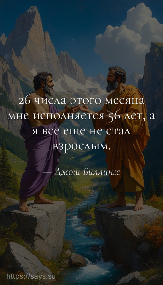 26 числа этого месяца мне исполняется 56 лет, а я все еще не стал взрослым.