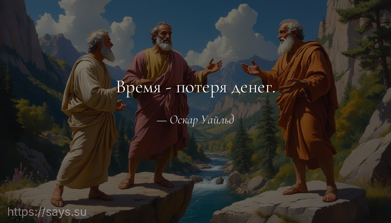 Время - потеря денег.