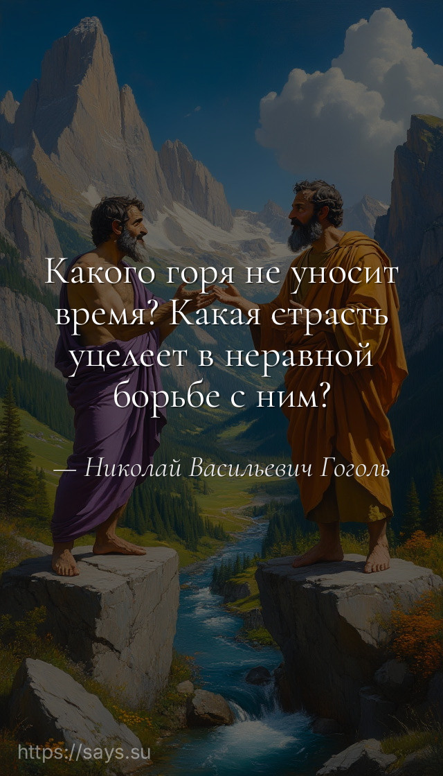 Какого горя не уносит время? Какая страсть уцелеет в неравной борьбе с ним?