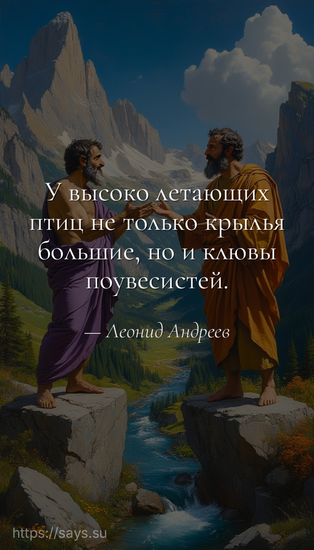 У высоко летающих птиц не только крылья большие, но и клювы поувесистей.