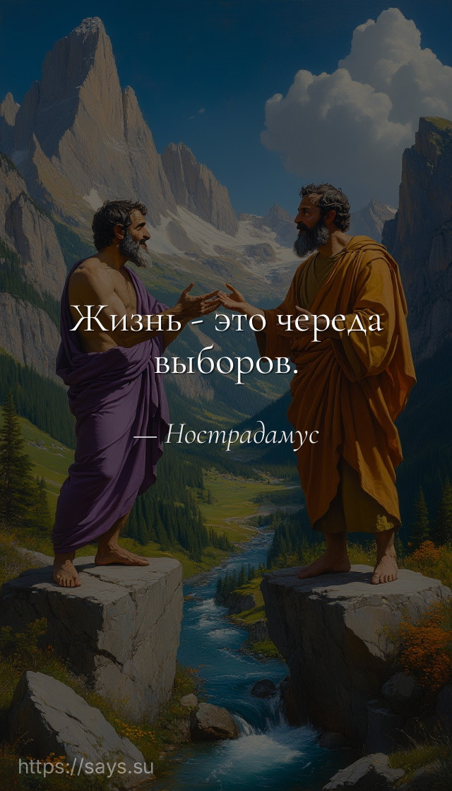 Жизнь - это череда выборов.
