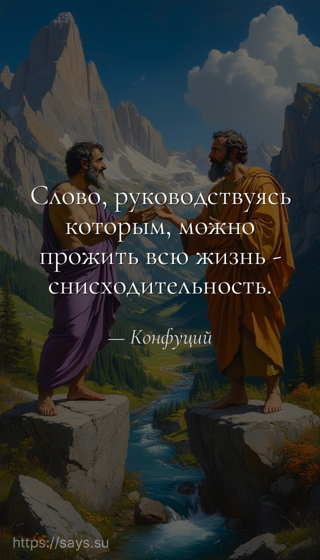 Слово, руководствуясь которым, можно прожить всю жизнь - снисходительность.